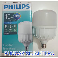 Yang awalnya pencahayan jaman dulu menggunakan lampu pijar tapi di era sekarang teknologi yang ditemukan oleh thomas alva edison itu sudah mulai di tinggalkan. Lampu Led Philips 40w 40 Watt Jumbo Trueforce Shopee Indonesia