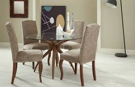 The armond round dining table is what you have been shopping for! Round Glass Wood Dining Table Elbow Room