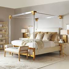 Aiden Acrylic Canopy Bed Bernhardt Furniture Canopy Bedroom Transitional Living Rooms