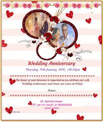 A wedding anniversary card for the couple. Wedding Anniversary Invitation With Photo Upload Option