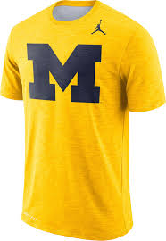 Black And Yellow Jordan Shirt Jordan Men S Michigan Wolverines Maize Dri Fit Football Sideline Slub T Shirt Michigan Wolverines Dri Fit T Shirt
