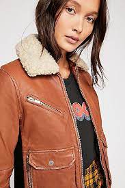 Sherpa Collar Aviator Jacket Cute Leather Jackets Aviator Jackets Jackets
