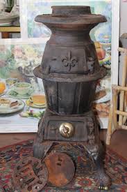 Birmingham Stove And Range Company Wood Stove Antique C 1910 King Stove Range Cast Iron Pot Belly Stove With Fleur De Lis Motif Unrestored Pot Belly Stove Cast Iron Pot Belly Stove Antique Stove