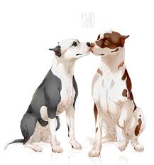 Love By Mr Skid Canine Art Pitbull Art Animal Drawings