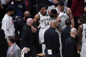 Giannis antetokounmpo is feeling relieved after test results showed that his knee injury isn't serious. Wlhf4mkr Vu5cm