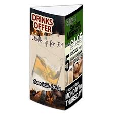 3 Sided Table Tents Trifold Table Tents Table Tents Custom Table Tent Cards