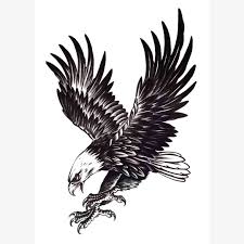 Black And White Eagle Tattoo Unetattoo Qs A069 Tattoo Decal 15 21 Cm 5 9 8 2 In Eagle Tattoo Eagle Tattoos Tattoos For Guys