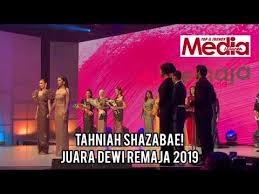 Ruffedge ditemani 7 orang finalis dewi remaja untuk persembahan bertenaga mereka.untuk maklumat. Tahniah Shaza Bae Dinobatkan Sebagai Juara Dewi Remaja 2019 Youtube