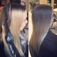 Blend two colors of brai. Grown Out Roots To Natural Blending Ombre Before And After Grown Out Roots Grow Out Hair