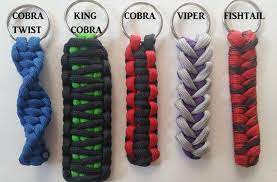 Take two pieces of paracord, equal in length but in different colors, and fuse them together at one of the ends. Customizable Paracord Key Chains Created With 550 American Made Paracord Our Standard Key Chain Siz Parachute Cord Crafts Cords Crafts Paracord Projects Diy