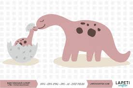Download Baby Dinosaur Clipart Mom And Baby Dinosaur Nursery Dino 405742 Illustrations Design Bundles Clip Art Baby Dinosaurs Mom And Baby