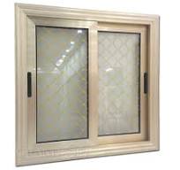4X4 Gold Color Frame Sliding Aluminum Windows Minimally ...