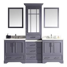 ariel stafford 85 in grey double sink