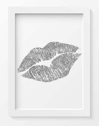 Black And Silver Glitter Wall Art Silver Glitter Lips Print Lips Print Kiss Print Lips Poster Vanity Wall Art Glam Glitter Art Fashion Print Home Decor Lips Art Print By Saltstudioprints