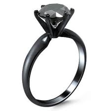 Black And Gold Diamond Engagement Ring Round Solitaire Black Diamond Engagement Ring From Blog 25 Black Diamond Engageme Black Diamond Ring Engagement Black Gold Engagement Rings Black Gold Jewelry