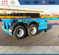 Heavy duty 20ft 2-axle skeleton semi-trailer for carry container