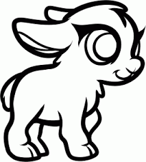 Baby Goat Clipart Black And White How To Draw A Baby Goat Step 6 Animal Coloring Pages Animal Coloring Books Cute Baby Animals