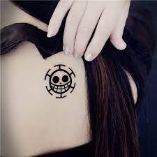 What do ace's tattoos mean? One Piece Trafalgar Law Cosplay Animation Cartoon Logo Tatoo Tattoo Aufkleber Xr076 Stickers Stickers Cartoon Stickersanimal Cartoon Sticker Aliexpress