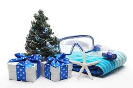 Christmas ornaments with beach theme. Christmas At The Beach Stock Image Image Of Year Copy 20840589