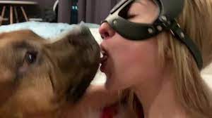 Tongue kiss dog porn