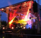 Outdoor Concert Stage Platform With A Shaped Roof Truss ...