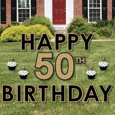 A 50th birthday is a major milestone! Big Dot Of Happiness Adult 50th Birthday Gold Yard Sign Outdoor Lawn Decorations Happy Birthday Yard Signs Target