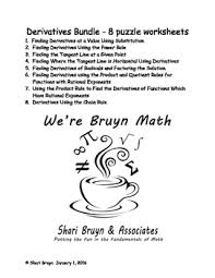Our forum members have put together a collection of math exercises. Derivative Worksheet Teachers Pay Teachers
