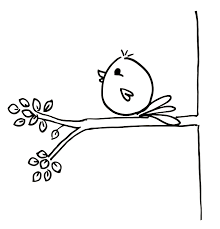 Simple Bird On Tree Drawing B Day Bash Blog Candy With Images Bird Drawings Cute Doodles Doodle Drawings