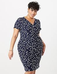 Plus Size Dotted Wrap Sarong Dress Dressbarn Dresses Sarong Dress Colorful Dresses