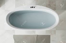 If you measure the dimensions of your tub and approximate the volume (at the desired depth) for early americans the bathtub was a nice luxury as it allowed bathing in warm water rather than a nearby stream or river. Top View Of A White Bath Tub Filled With Clear Water Standing Stock Photo Picture And Royalty Free Image Image 93752230