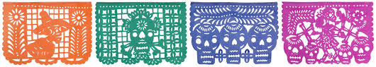 The day of the dead festival and imagery is steeped in vibrant, exotic colors and strong shapes and characters. Day Of The Dead Small Br Paper Or Plastic Br Papel Picado Banner Br Featured In
