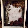 Purple dried flower wall decor. 1