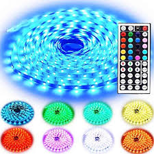 Rxment Rxment Rgb Led Strip Lights With Remote 10m 32 8 Ft 5050 Rgb 300leds Full Kit Blue Led Light Strip Led Lights Strip Led Night Light Led Christmas Lights Led Rope Lights