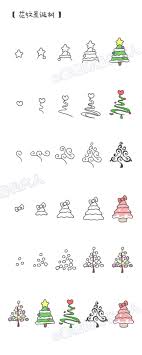 如何画圣诞树 来自 基质的菊长大人 Dessin Noel Idees Farfelues Loisirs Creatifs De Noel