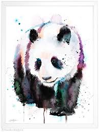 Panda Watercolor Painting Print By Slaveika Aladjova Art Etsy Panda Bear Art Panda Art Panda Painting