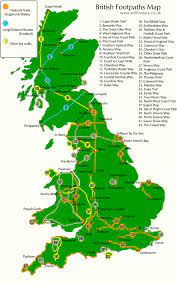 Interactive Map Of British Footpaths Uk I Want To Walk Some Of These Distance Walking Map Of Britain Trip