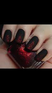 Red Black And Silver Glitter Nails Pin By Lori Sum On Beauty Black Nail Designs Sparkle Nails Red Nails