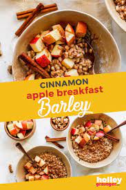 Cinnamon Apple Breakfast Barley Recipe Recipes Barley Recipe Morning Food
