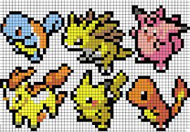 pokemon icon patterns cross stitch perler beads coloriage spiderman