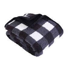 Black And White Plaid Throw Blanket Better Homes Gardens Sherpa Throw Blanket 50 X 60 Black Plaid Walmart Com In 2020 Sherpa Throw Blankets Plush Throw Blankets Black Plaid