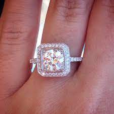No matter where you purchase your engagement rings, remember to get a full description of. Pretty 1 27ct Round Diamond In A Square Pave Setting Diamond Ring Diamonds Engagementring Jewelry Pretty Rings Womens Engagement Rings Fancy Diamonds