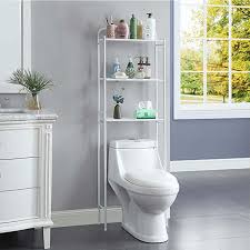 Check spelling or type a new query. Topcobe 3 Shelf Bathroom Organizer Over The Toilet Decor Holder Towel Rack For Linens Toiletry Bath Soap Shampoo White Bathroom Space Saver Shelving Stand Storage Cabinet Tower Walmart Com Walmart Com