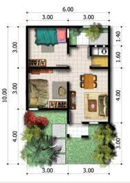 Denah Rumah Type 36x60 Beautiful House Plans House Design House Plans