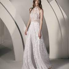 The venue also often determines just how formal you should go, but. High Neck Wedding Dresses 41 Elegant Options For Every Style