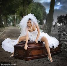 95 celebrity open casket photos. The Creepiest Calendar Ever Scantily Clad Models Pose With Coffins To Advertise Casket Company Daily Mail Online