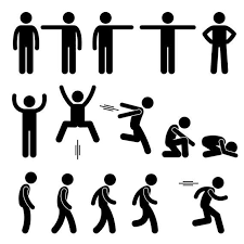 Human Stick Figure Stickman Man Actions Poses Postures Standing Pointing Jumping Hopping Walking Running Sprinting Download Png Svg Vector Stick Figure Drawing Stick Figures Stick Men Drawings