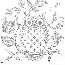 Kostenloses muster zum stricken eines sechsecks. Eulen Eulen Eulen Links Eulen Stickerei Vintage Stickmuster Papierstickerei