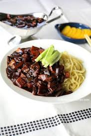 Korean Black Bean Sauce Noodles Jajangmyeon Recipe Black Bean Sauce Korean Kitchen Recipes