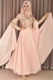 Modamerve Yaldiz Nakisli Sifon Abiye Elbise Pudra Rzg 6412 Victorian Elbiseler The Dress Elbise