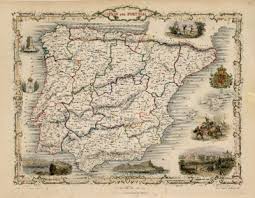 Spain Portugal Material Cartografico Map Cartografia Mapas Antigos Mapa